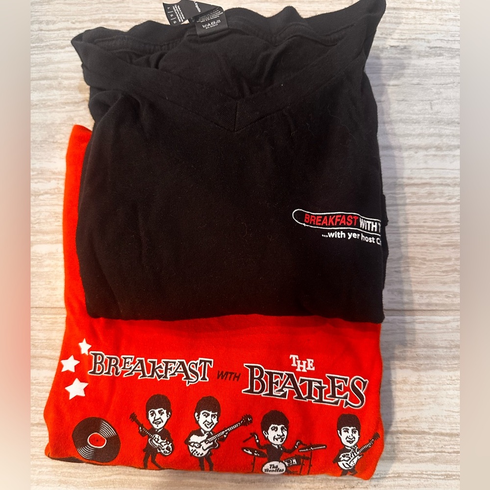 Bundle of 2 Breakfast with The Beatles T-Shirts
Size L